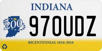 IN license plate 970UDZ