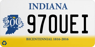 IN license plate 970UEI