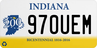 IN license plate 970UEM