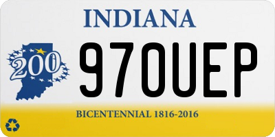 IN license plate 970UEP