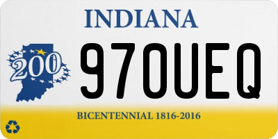 IN license plate 970UEQ