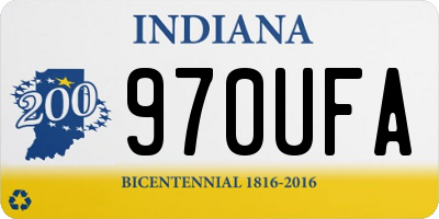 IN license plate 970UFA