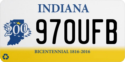 IN license plate 970UFB