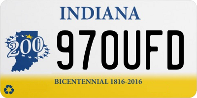 IN license plate 970UFD