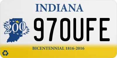 IN license plate 970UFE