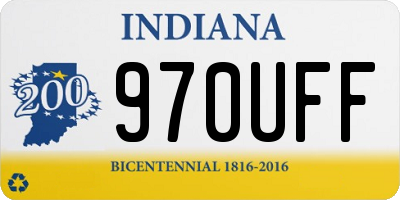 IN license plate 970UFF