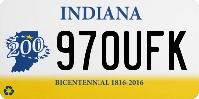 IN license plate 970UFK