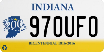 IN license plate 970UFO