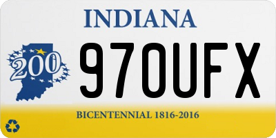 IN license plate 970UFX