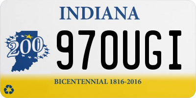 IN license plate 970UGI