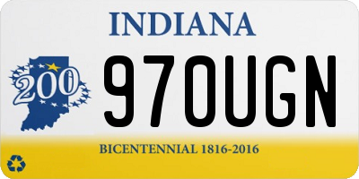 IN license plate 970UGN