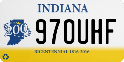 IN license plate 970UHF