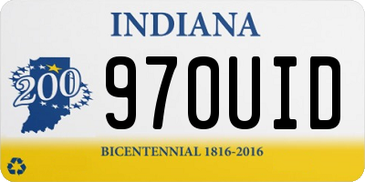 IN license plate 970UID