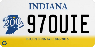 IN license plate 970UIE