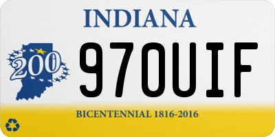 IN license plate 970UIF