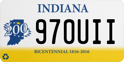 IN license plate 970UII