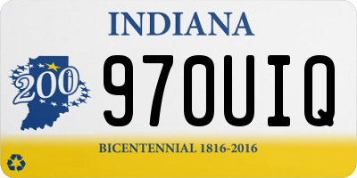 IN license plate 970UIQ