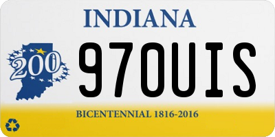 IN license plate 970UIS