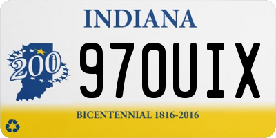 IN license plate 970UIX
