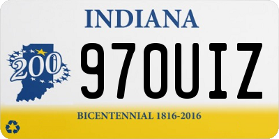 IN license plate 970UIZ