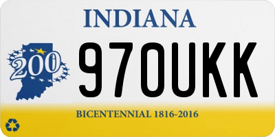 IN license plate 970UKK