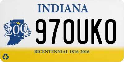 IN license plate 970UKO