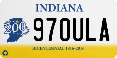 IN license plate 970ULA