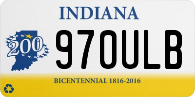 IN license plate 970ULB