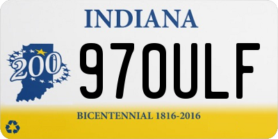 IN license plate 970ULF