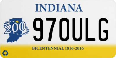 IN license plate 970ULG