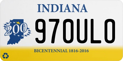 IN license plate 970ULO