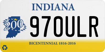 IN license plate 970ULR