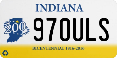 IN license plate 970ULS