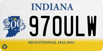 IN license plate 970ULW