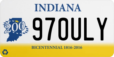 IN license plate 970ULY