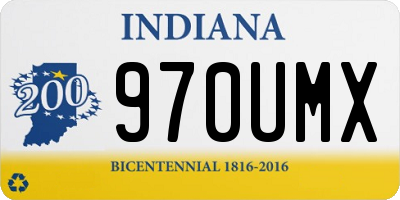 IN license plate 970UMX
