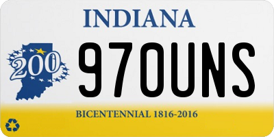 IN license plate 970UNS