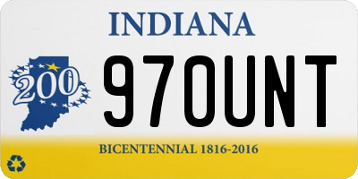 IN license plate 970UNT