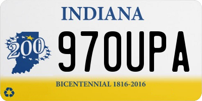 IN license plate 970UPA