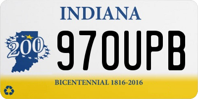 IN license plate 970UPB