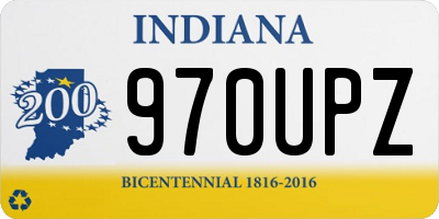 IN license plate 970UPZ