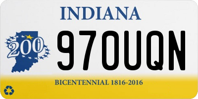 IN license plate 970UQN