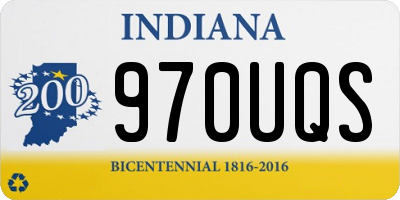IN license plate 970UQS