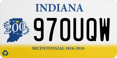IN license plate 970UQW