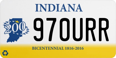 IN license plate 970URR