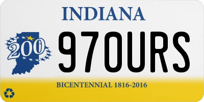 IN license plate 970URS