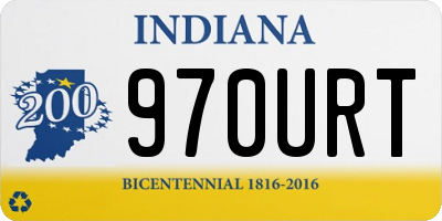 IN license plate 970URT