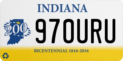 IN license plate 970URU