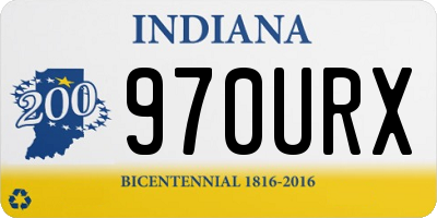 IN license plate 970URX