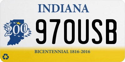 IN license plate 970USB